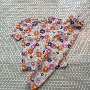 Kidgets Orange, Pink & Purple Floral Pajama Set